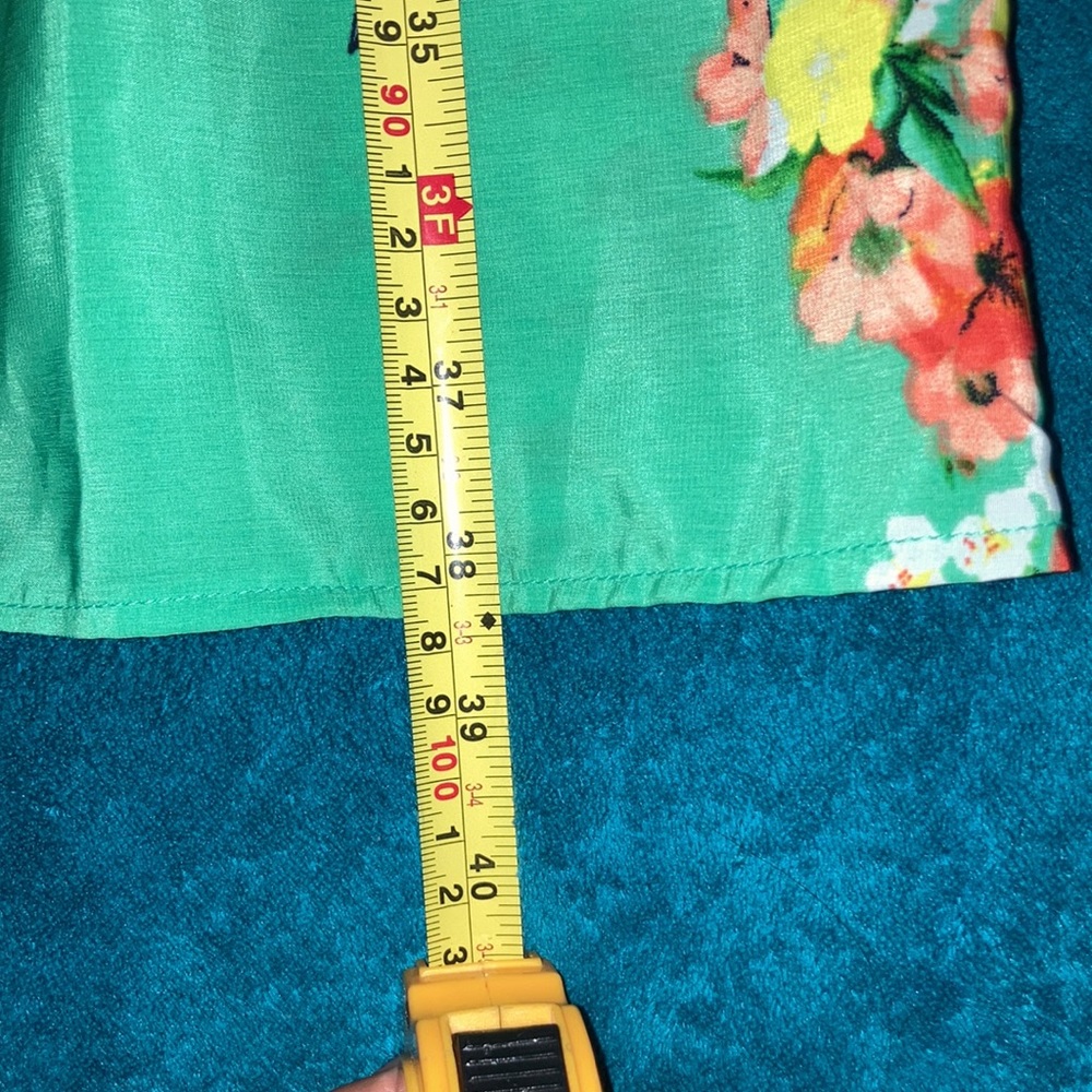 Dress barn green floral bird printed sleeveless Easter dress - Picture 14 of 14